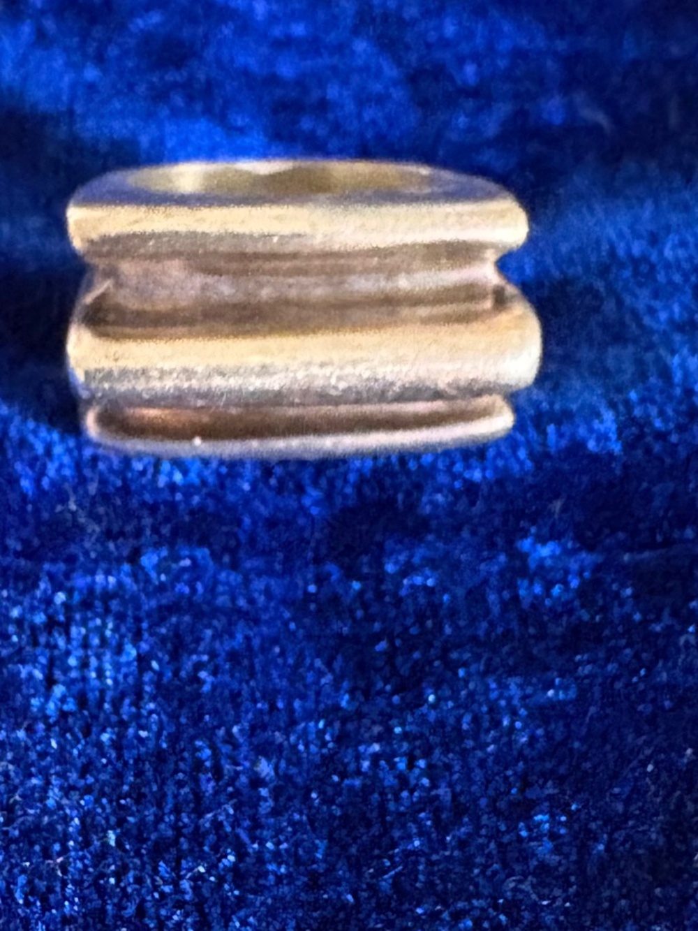 VINTAGE Mexico .925 Sterling T V Hallmark 3Tier Modernist 80’s Ring Size 5